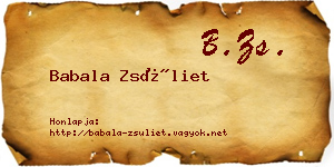 Babala Zsüliet névjegykártya